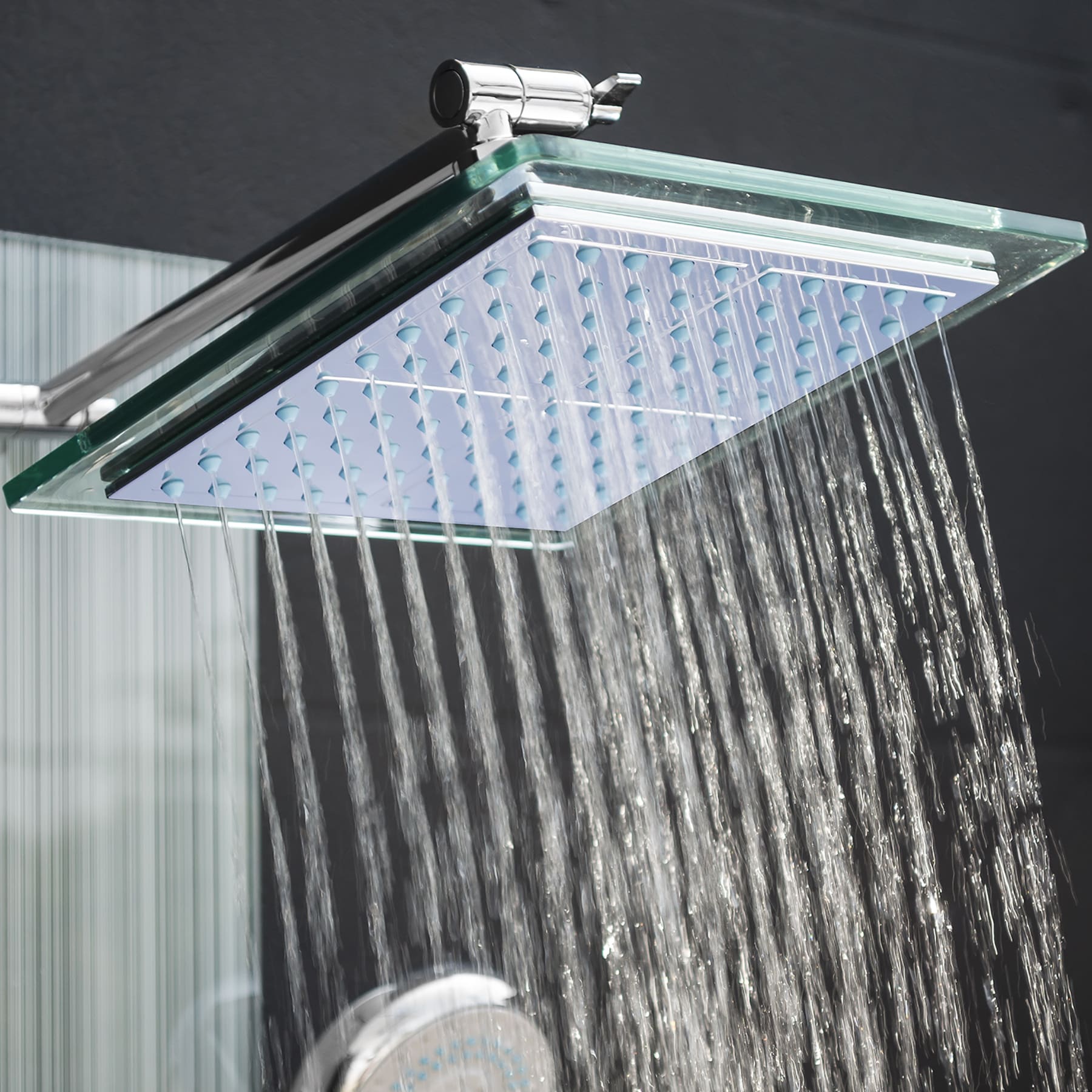 Details about   52" Stainless Steel Rainfall Showerhead Hot Water Panel Tower Multi Function Jet 