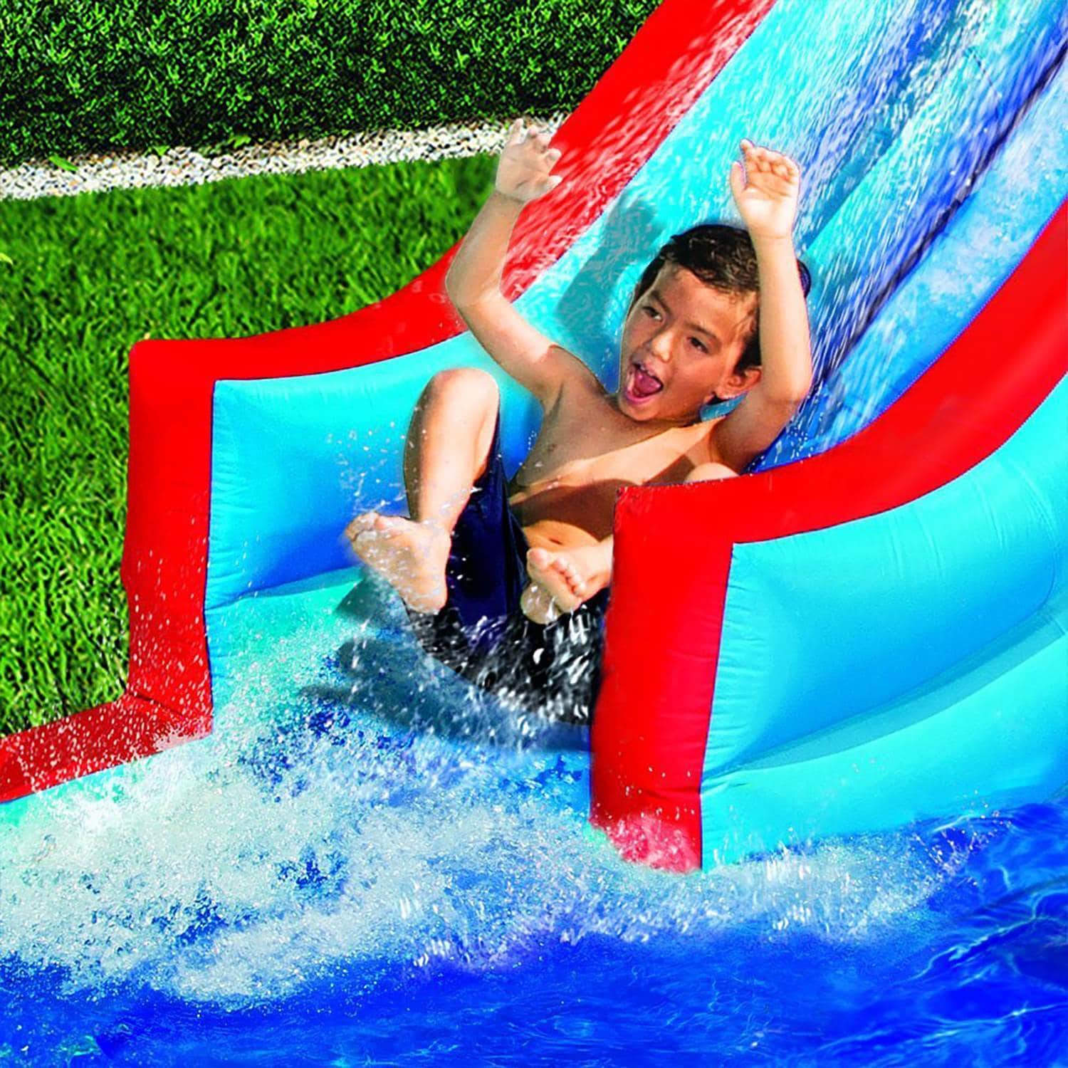 Banzai Banzai Slide N Soak Splash Park Inflatable Outdoor Kids 