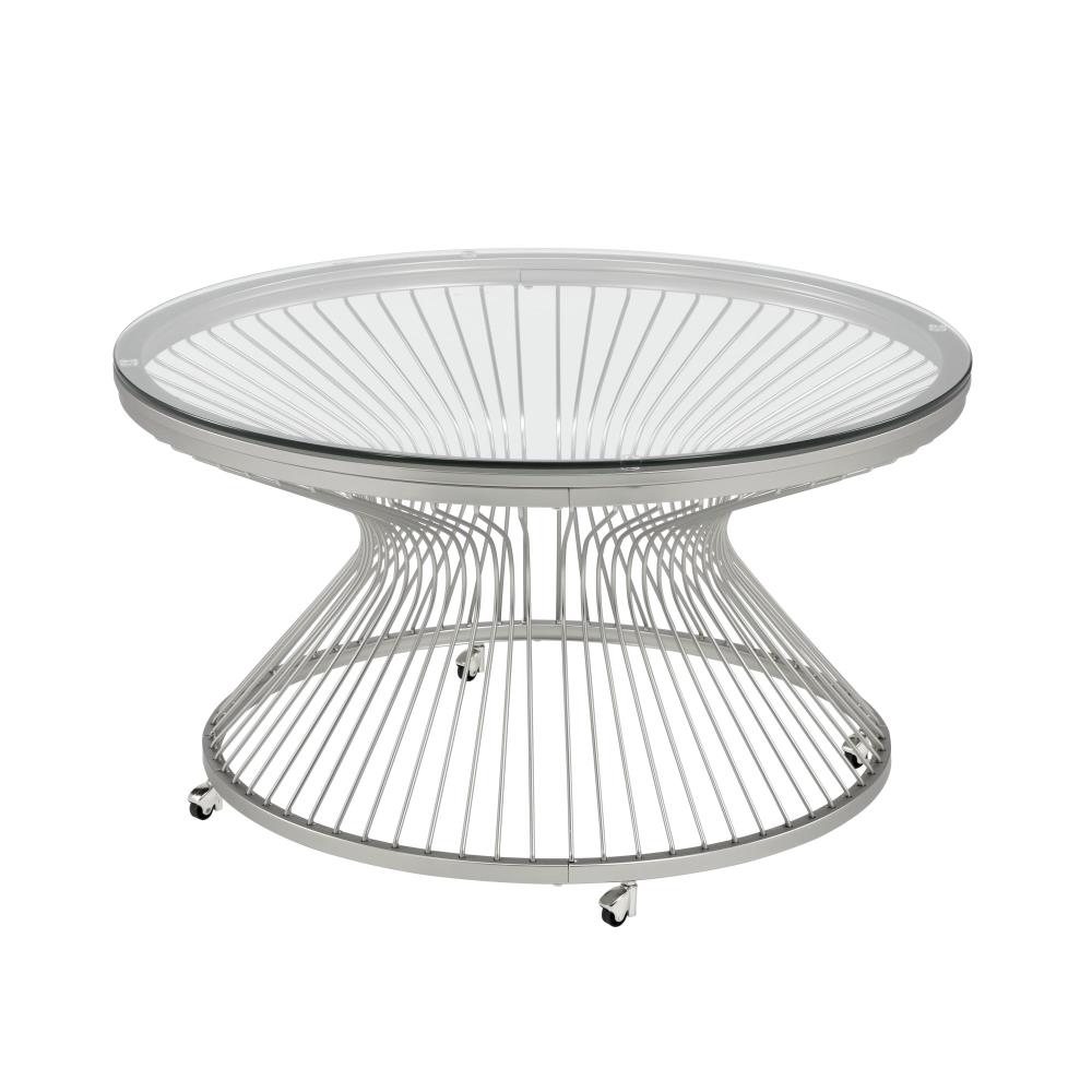 Picket House Furnishings Poppy Clear Glass Modern Coffee Table in 