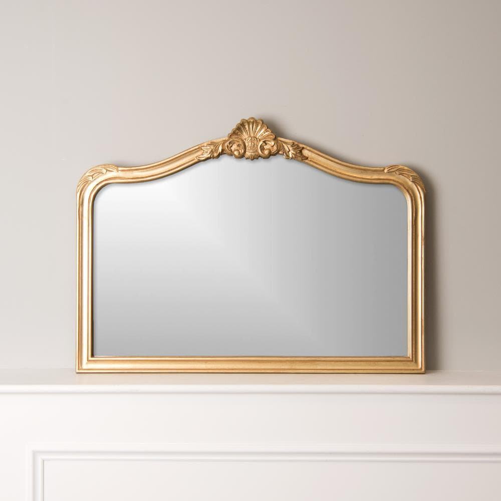 Antique Victorian Crowning Touch Brass Mirror 5 1/2”x 8 1/2”