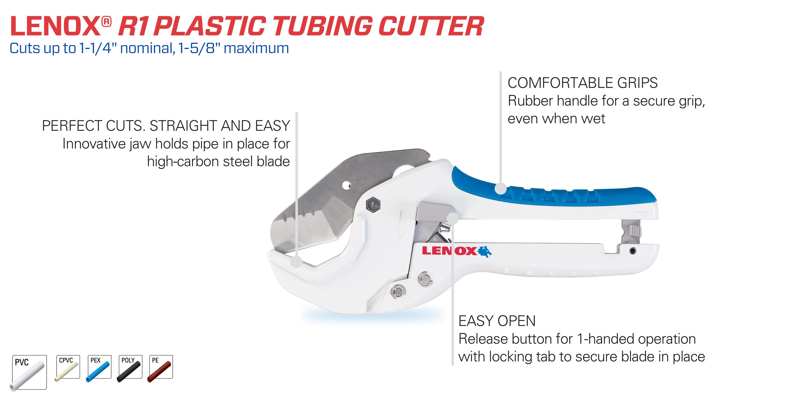 LENOX Cuts Up To 15/8inin PVC Cutter in the Pipe Cutters department