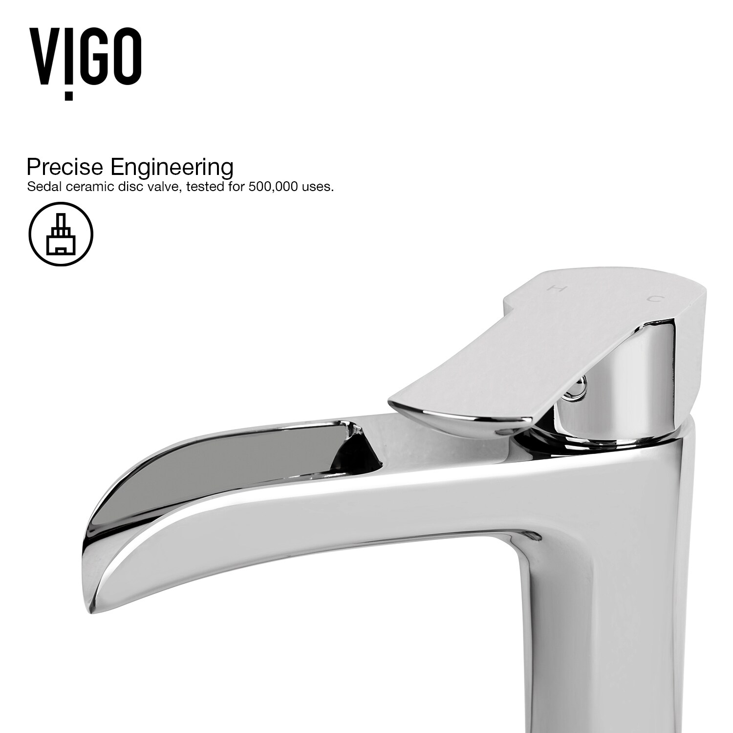 VIGO Niko Chrome 1-handle Vessel WaterSense Low-arc Bathroom Sink Faucet