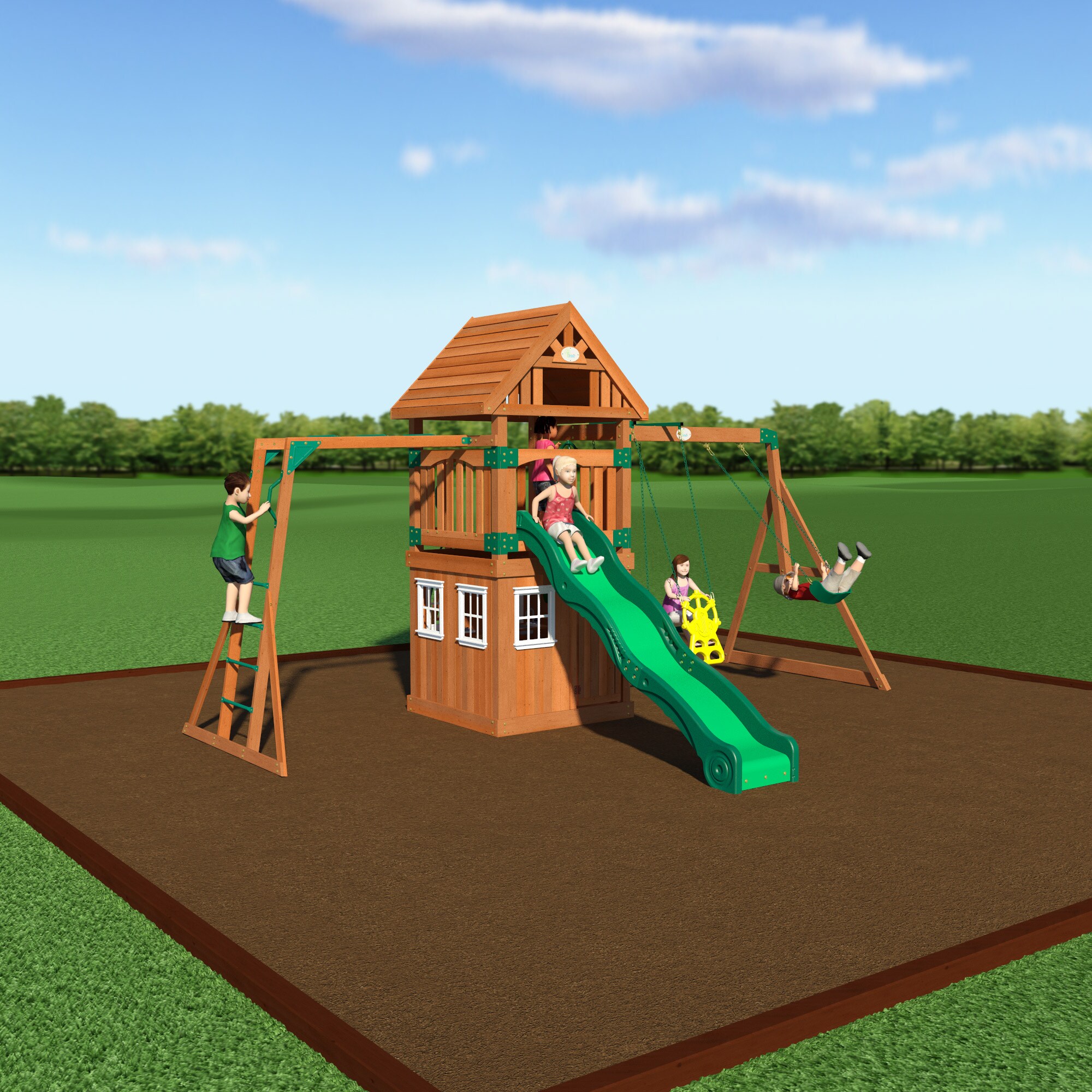 castle peak swing set