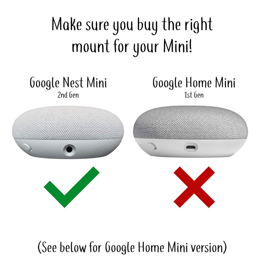white Deco Gear Google Home Mini Outlet Mount 
