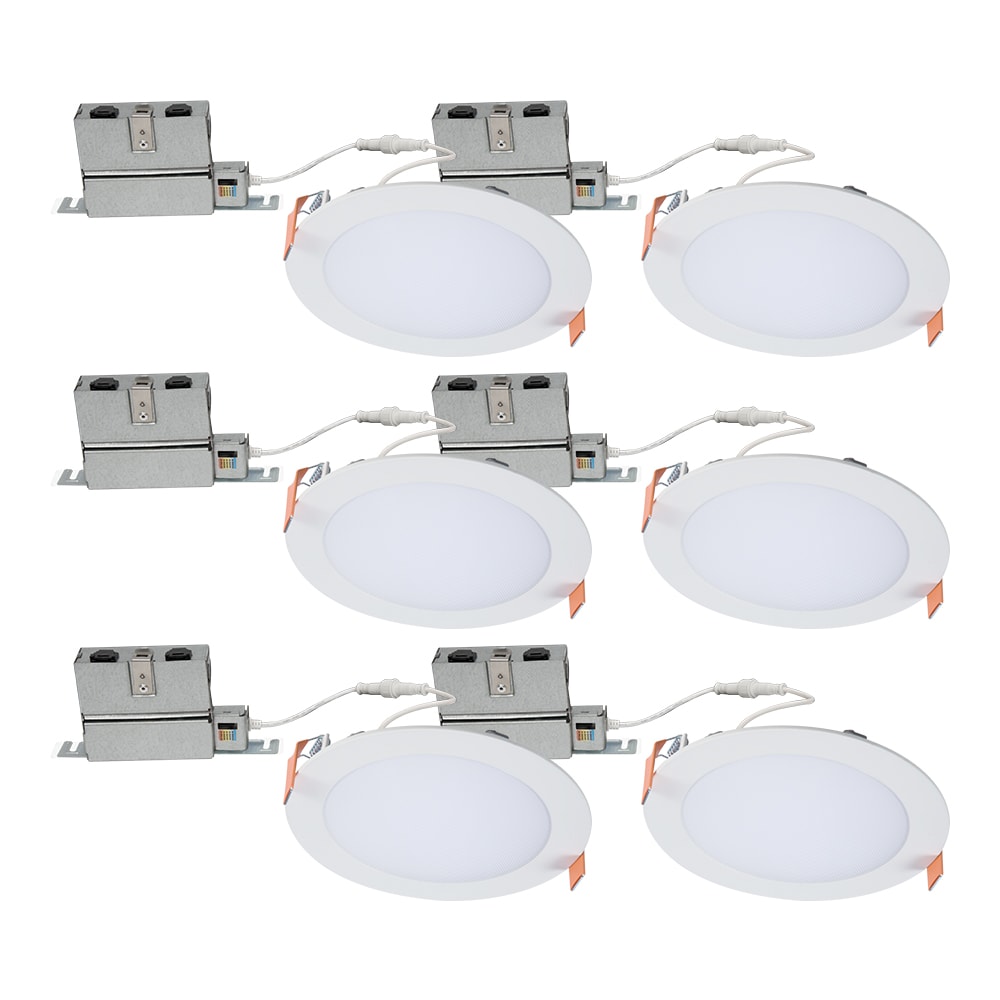 Halo 6-Pack Remodel or New Construction Airtight Ic Baffle Canless Recessed Light Kit in Recessed Light Kits department at Lowes.com