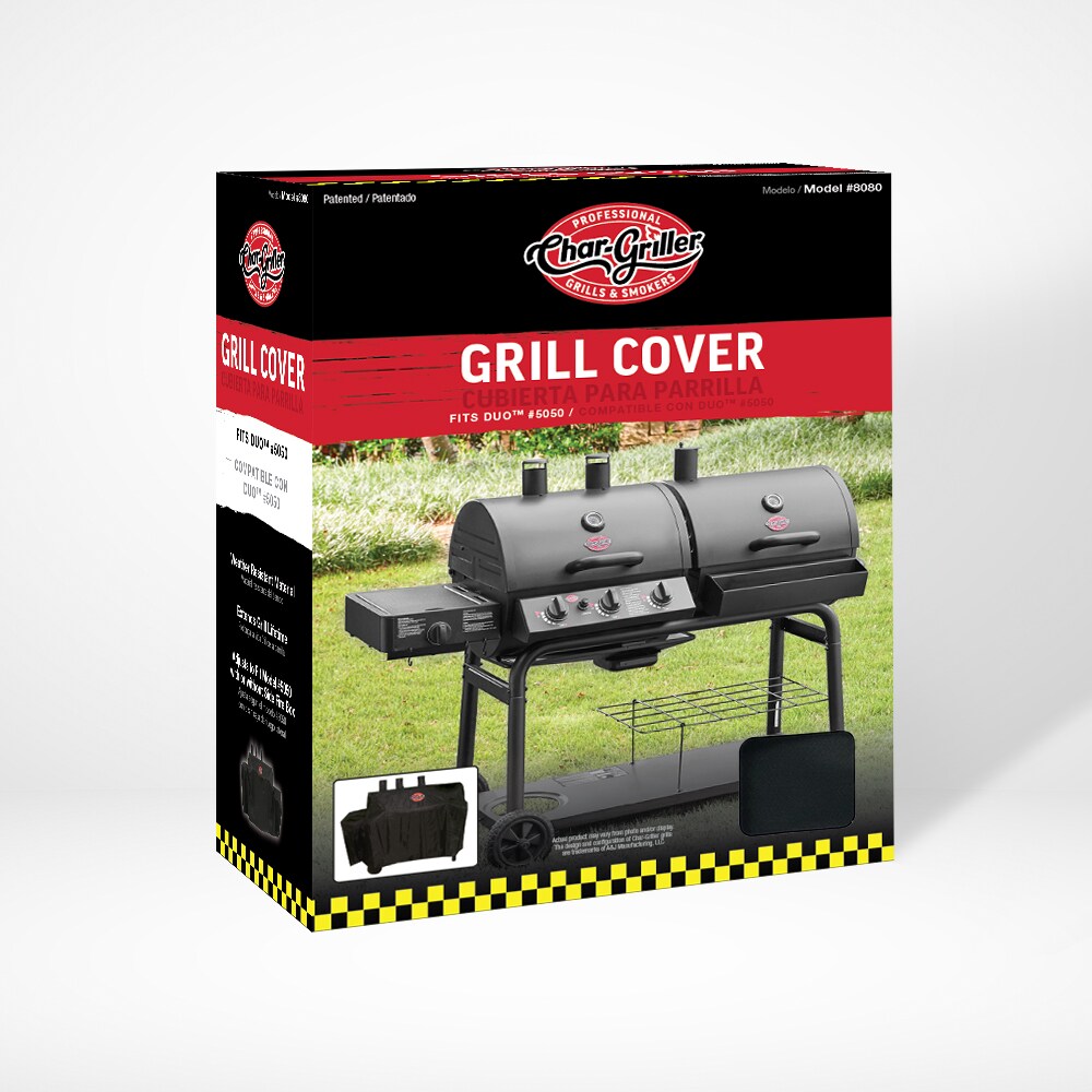 Char-Griller 8080 Grill Cover Fits Duo 5050 Gas-and-Charcoal Grill 