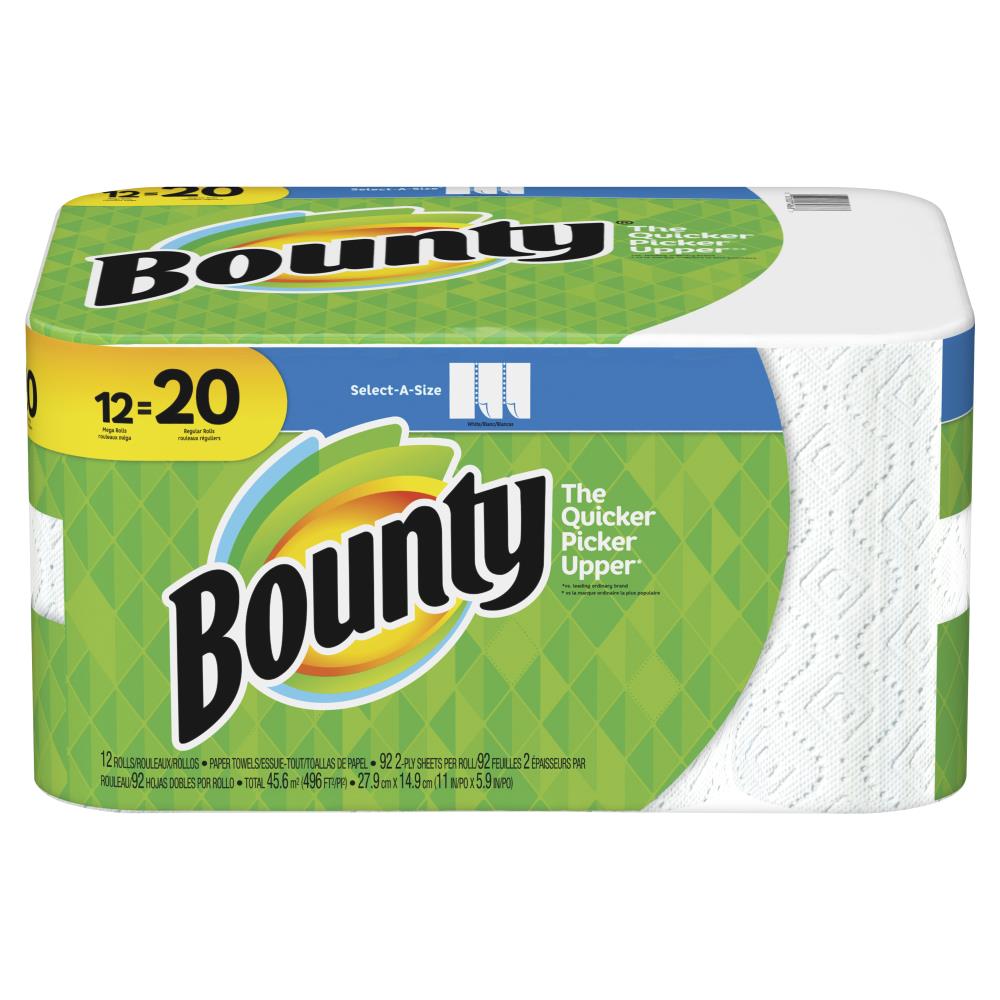 Bounty Select-A Size Paper Towels 12 Mega Rolls 
