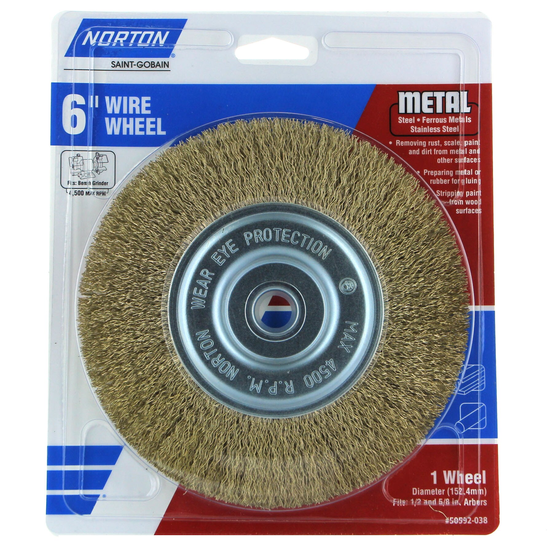 5 Inch Crimped Stainless Steel Wire Wheel Brush For Bench Grinder Rust Removal . 