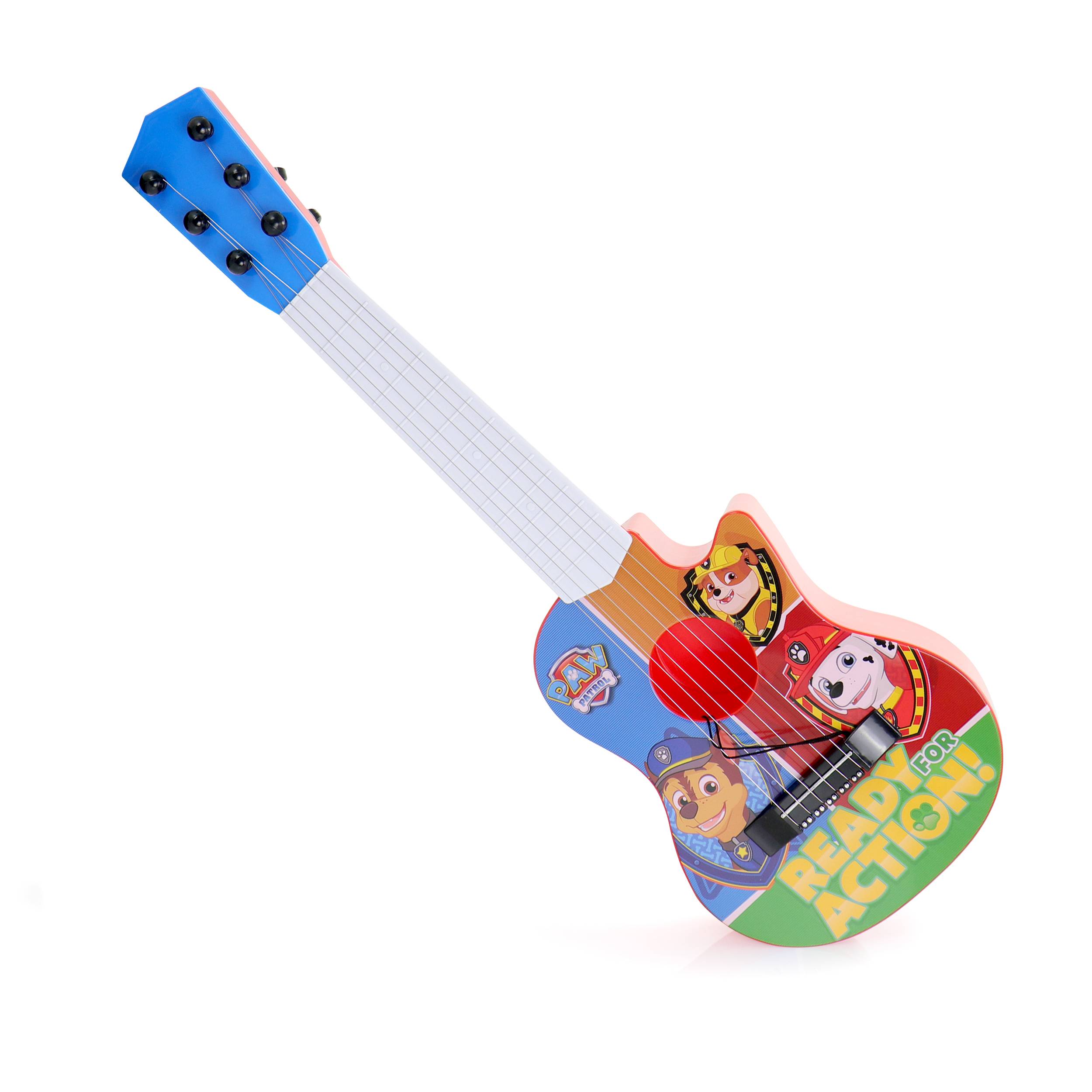 Inspired Design Easy-to-Hold Paw Patrol GT1-01371 21 Kids Toy Guitar Trendy Acoustic Instrument Traditional Body Shape Secret Stickers Thin Frets and Low String Real Tuning Gears 