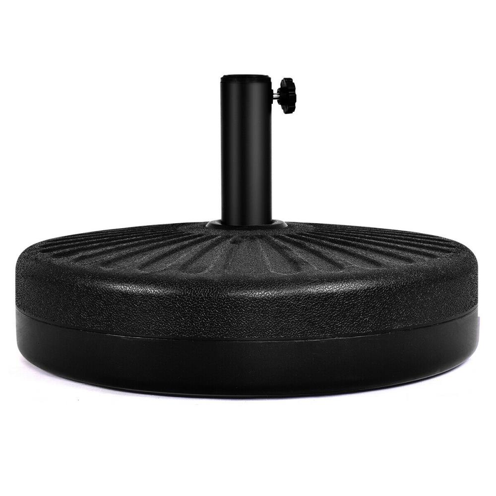 Heavy Duty 23L Round 20" Water Filled Patio Outdoor Umbrella Base Stand Black 