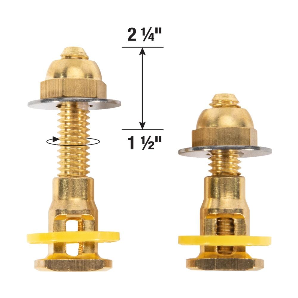 Fluidmaster 6101 Brass Tank-to-Bowl Bolt for Rocking Toilets 4.75 H x 4.75 W in. 