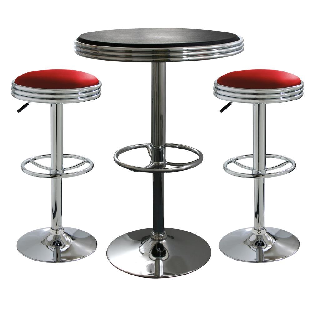 American Diner Retro Stool Chair Furniture Kitchen Red x 2 