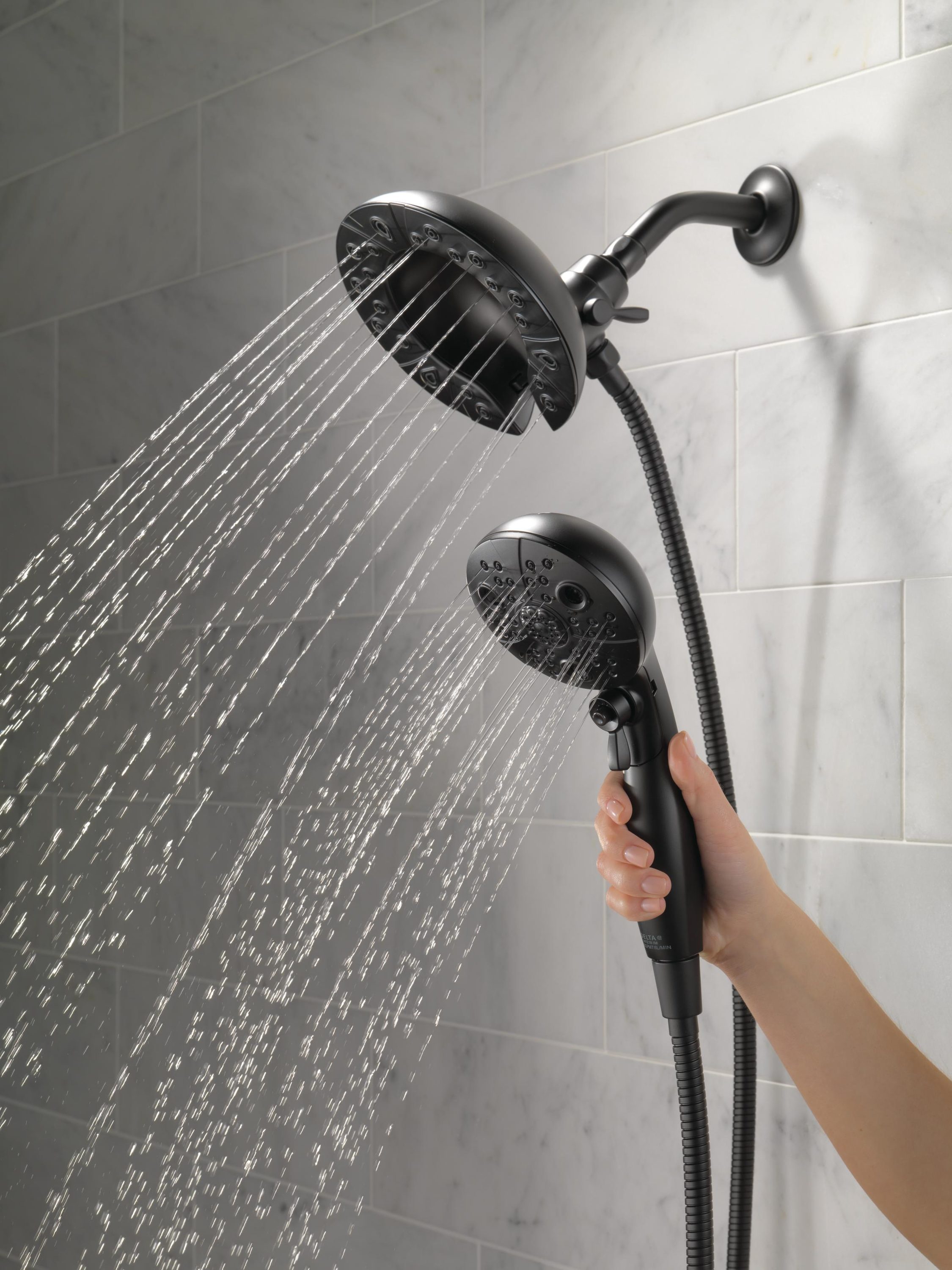 200mm Square Twin Shower Combine 75mm Hand Shower for Bathroom 