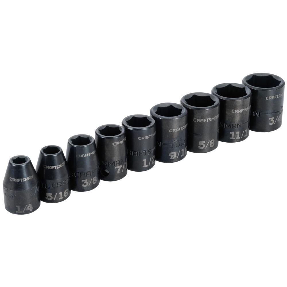New CRAFTSMAN 9 pc 3/8" Drive Deep Socket Set SAE 9 piece  with Free Shipping 