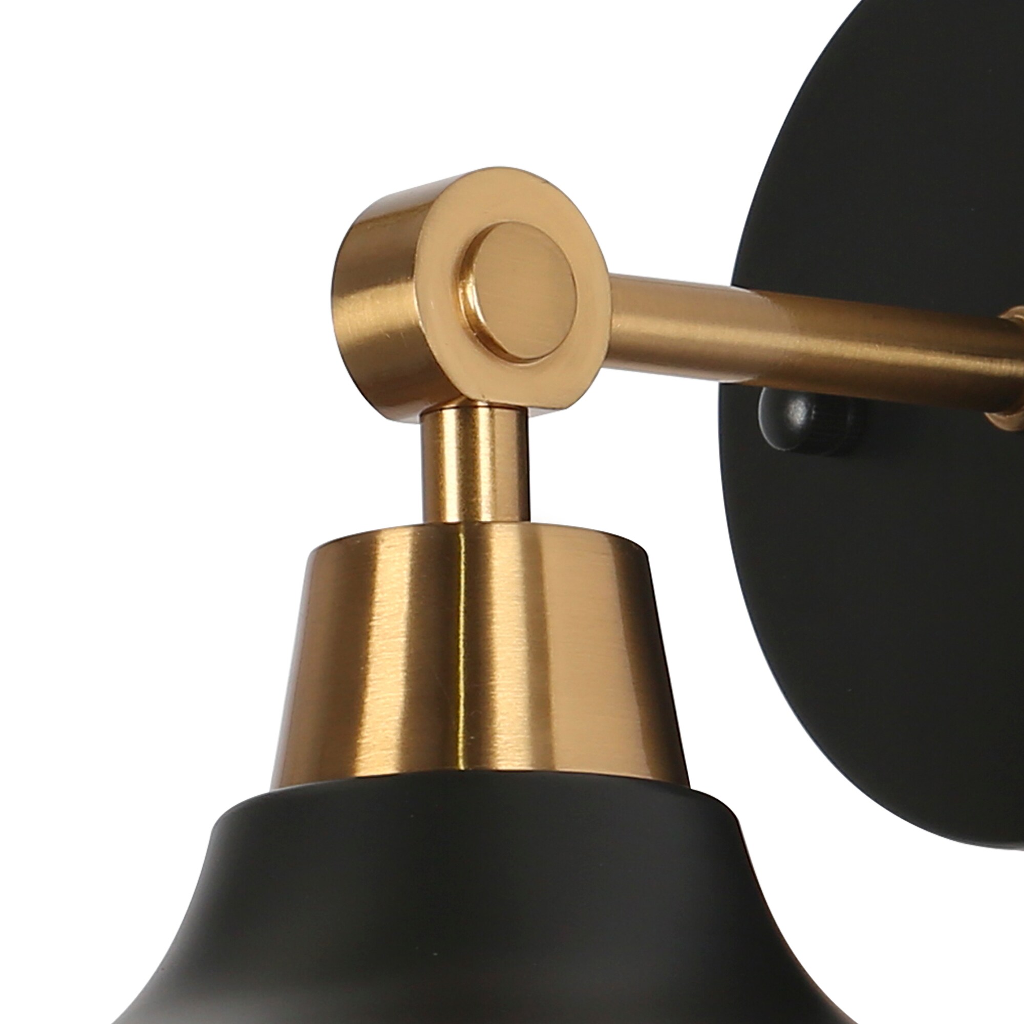 LNC Darren 6-in W 1-Light Matte Black and Brass Modern/Contemporary LED Wall Sconce