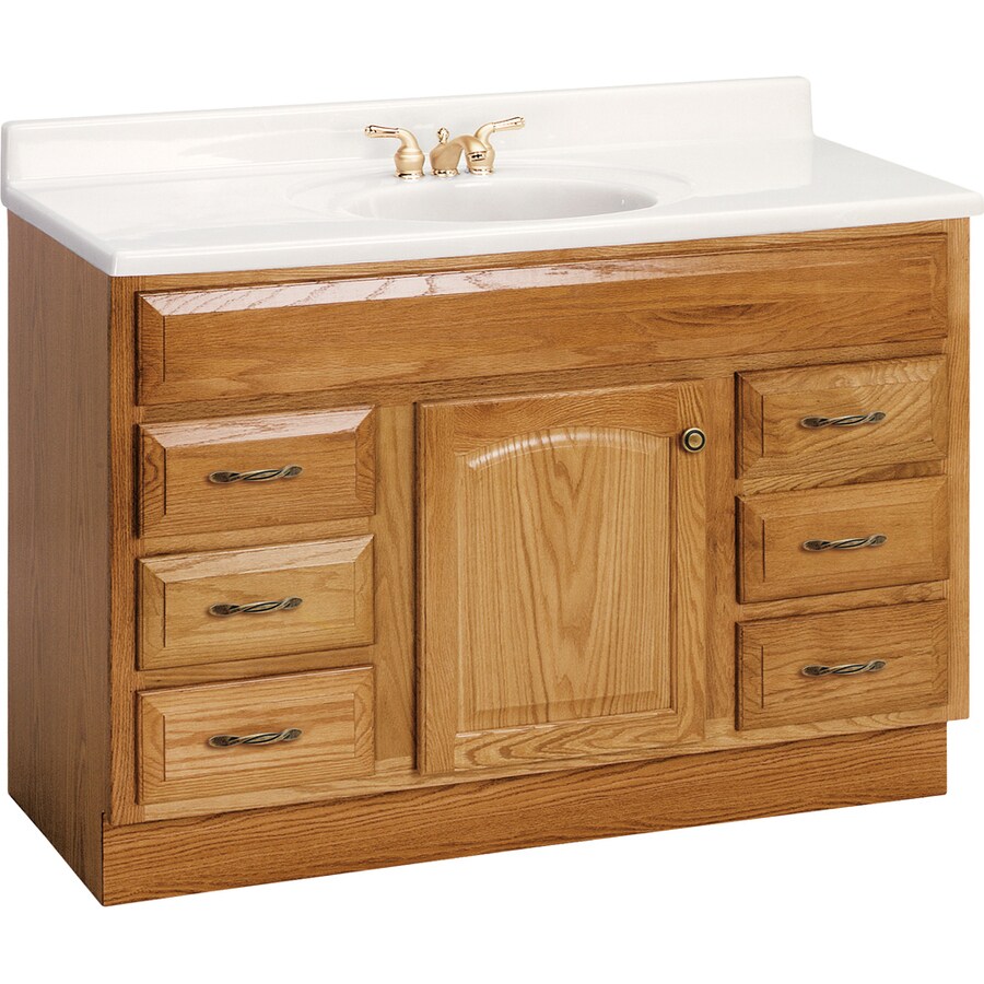 Project Source 48in Golden Bathroom Vanity at