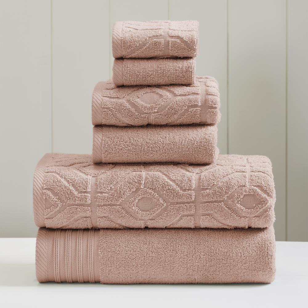 Allure Luxury Soft Jacquard Design Natural Cotton Bathroom Geometric Bath Towel