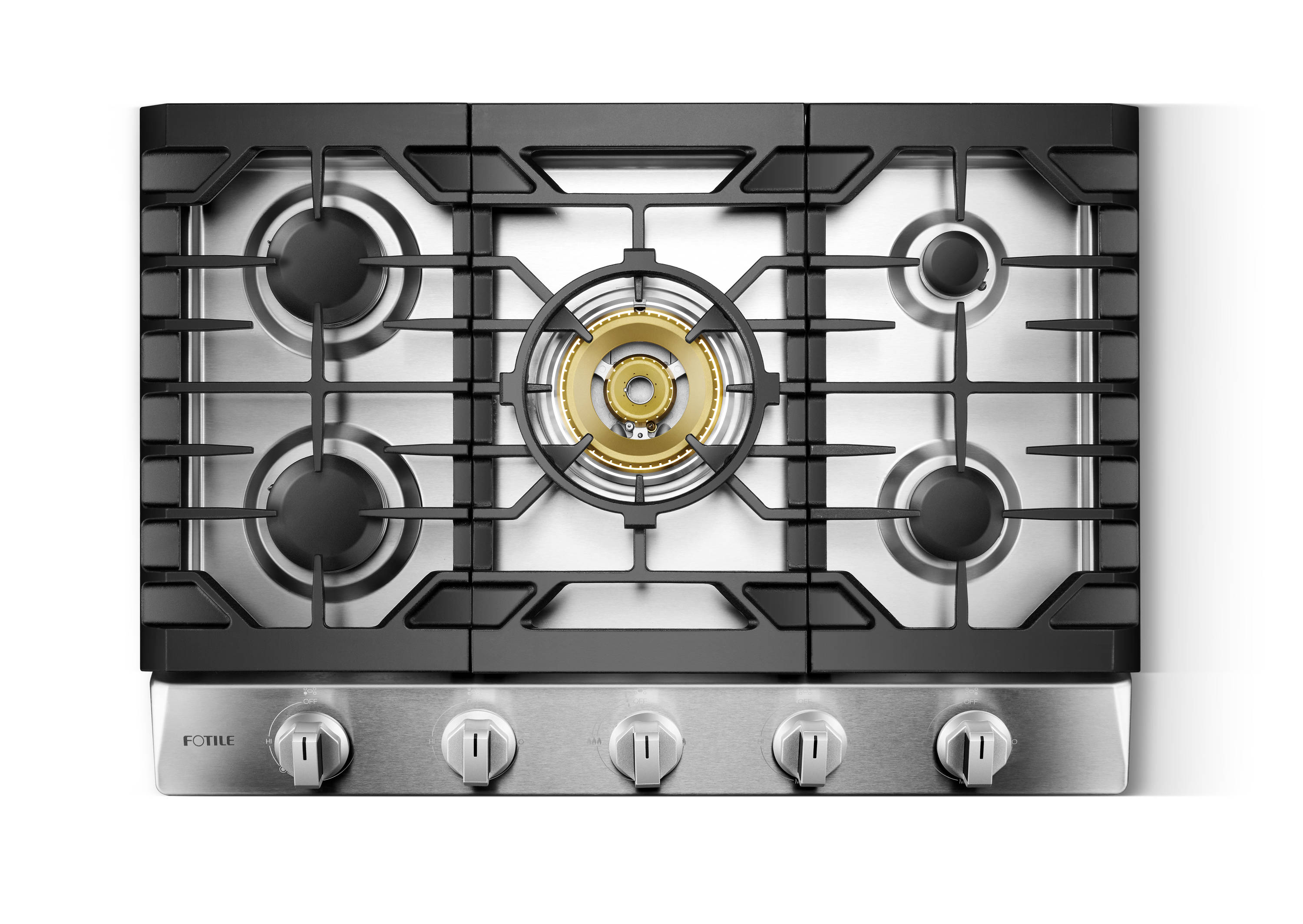 Minimaal Mechanisch logo FOTILE Tri-Ring Gas Cooktop 30-in 5 Burners Stainless Steel Gas Cooktop in  the Gas Cooktops department at Lowes.com