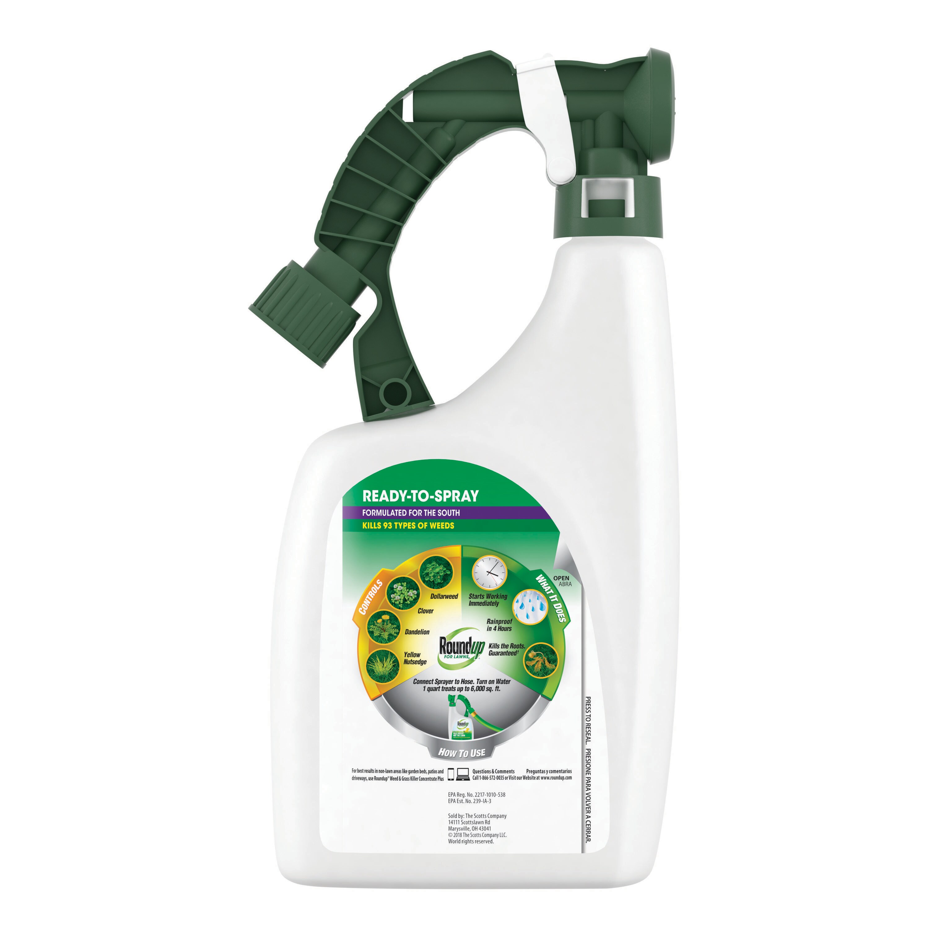 Roundup For Lawns 32-oz Hose End Sprayer Lawn Weed Killer In The Weed ...