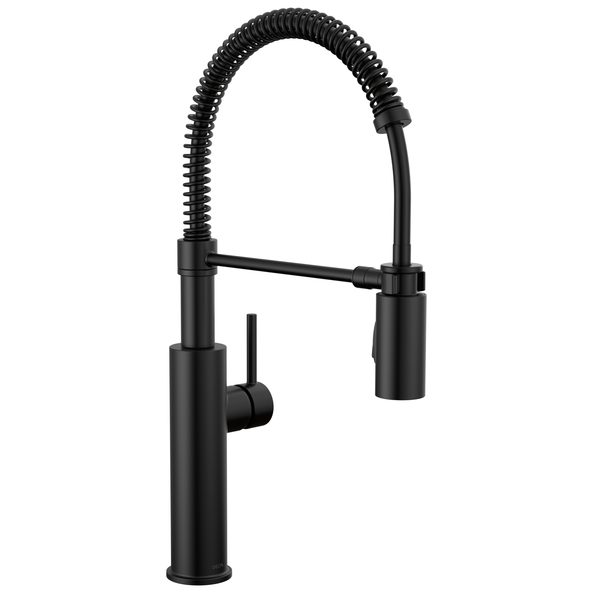 Matte Black Single Handle Brass Pull Down Out Kitchen Sink Faucet With Sprayer