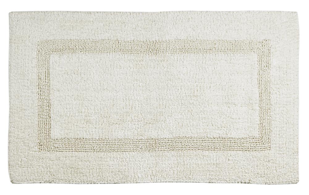 Better Trends Lux Collection Bath Rug 40in x 24in Ivory Cotton Bath