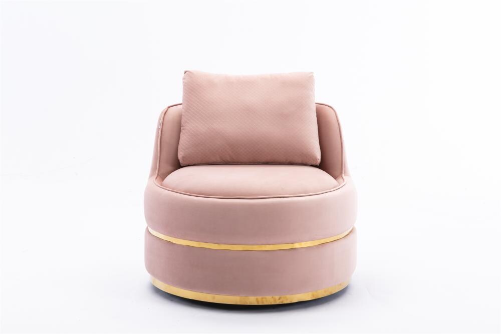 noah blush velvet swivel chair