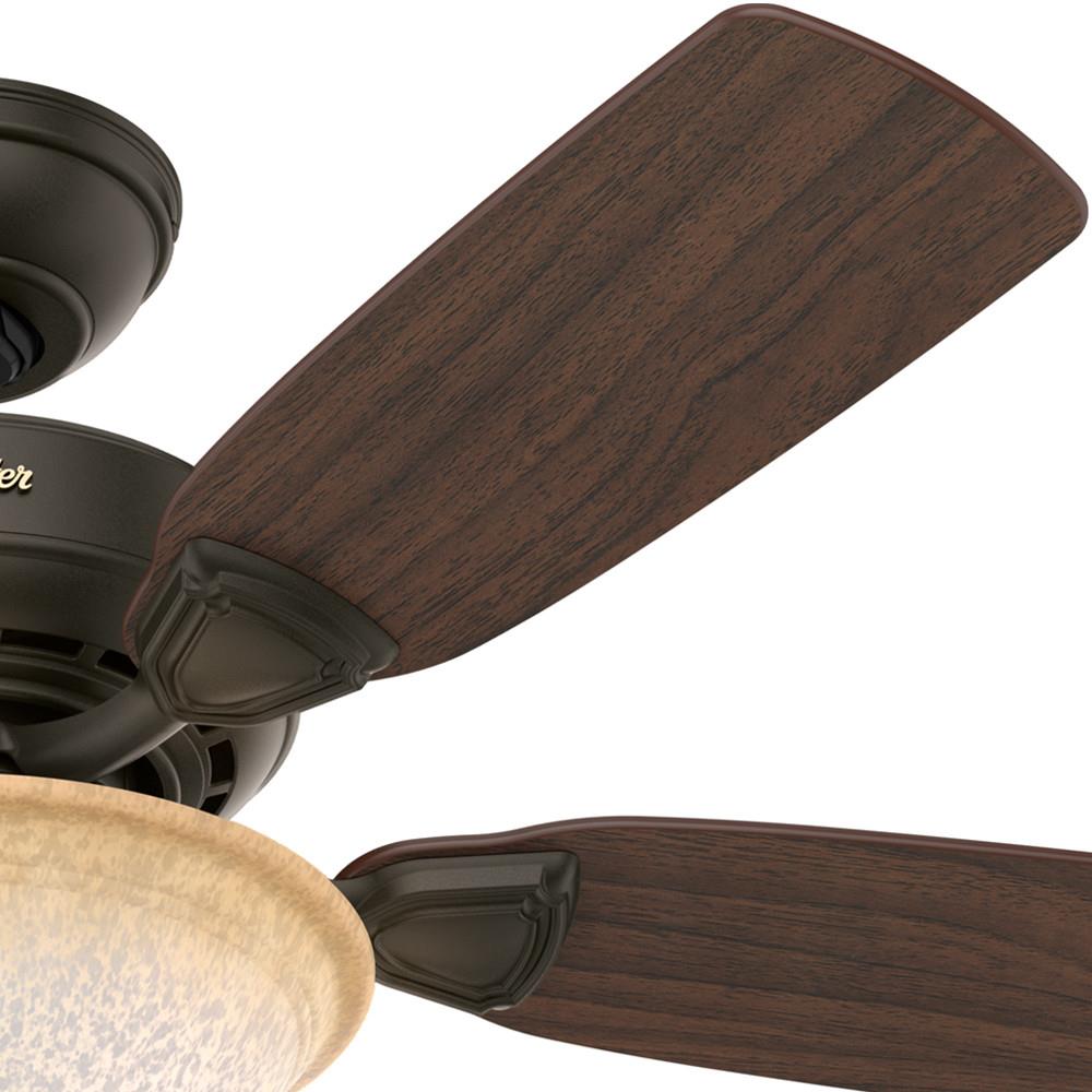 HUNTER 44" Caraway "New Bronze" Ceiling Fan with Light Model #52082 