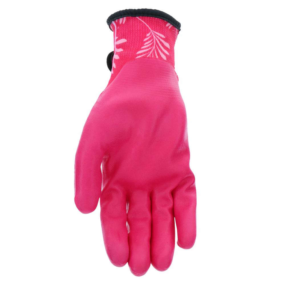 Gloveables Fashion Latex Kitchen Cleaning Gardening Gloves Pink Medium 1 Pair 