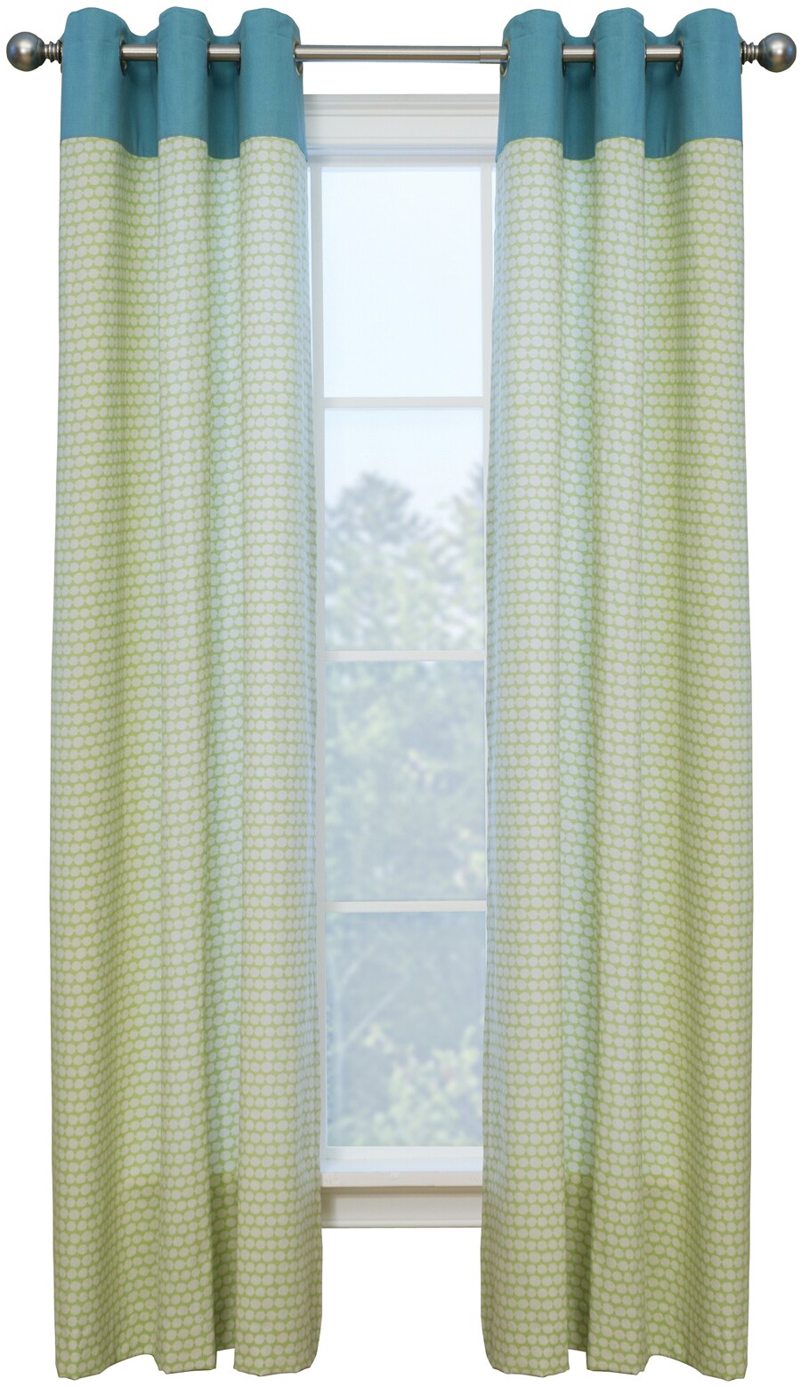 Style Selections Fairfield 84" Palm/Mocha Polyester Rod Pocket Thermal Curtain 