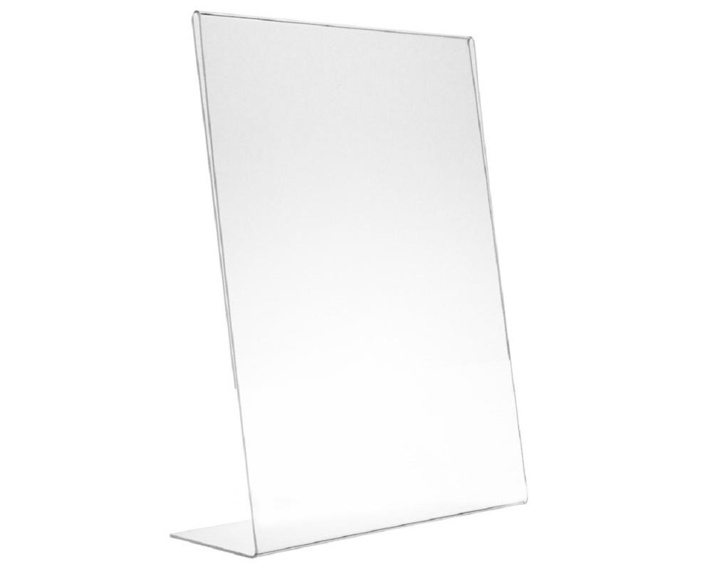 Clear Self-Standing Ad Frame Details about   NuDell 8.5" x 11" L-Shaped Slanted Sign Holder 
