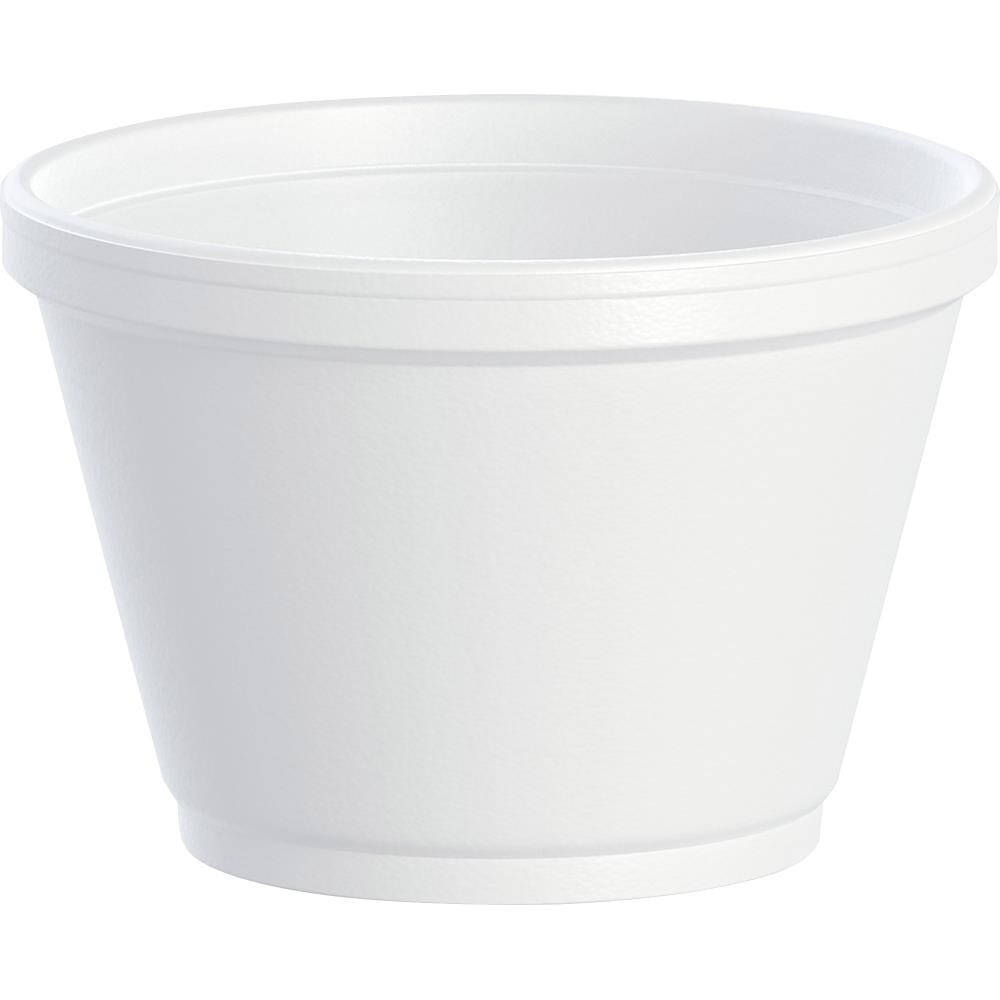 1000 x Dart 6oz Foam Tub & Vented Combi Lids Containers Pots Seafood Ice Cream 