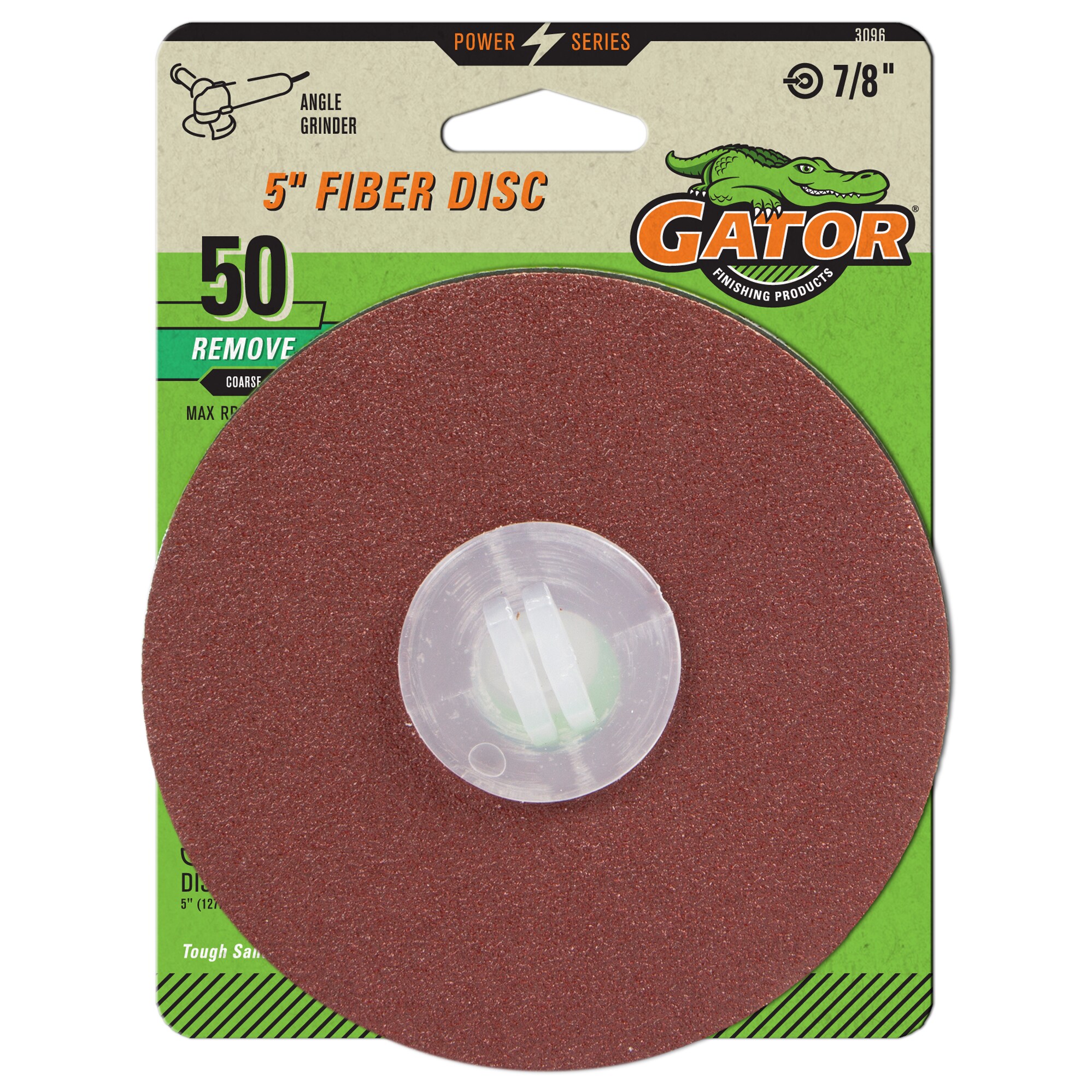 5 x 7/8 50 Grit Aluminum Oxide Resin Fiber Grinding & Sanding Discs 25 Pack 