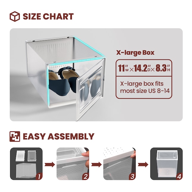 CHEAP! 10 x 13 LITRE PLASTIC STORAGE BOX -SMALL BOX ALL ACCESSORIES SHOES