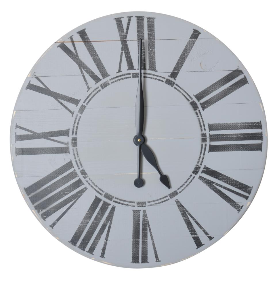 Rustic Contemporary Oversized Open Face Iron Wall Clock 30.25" Rust Finish 