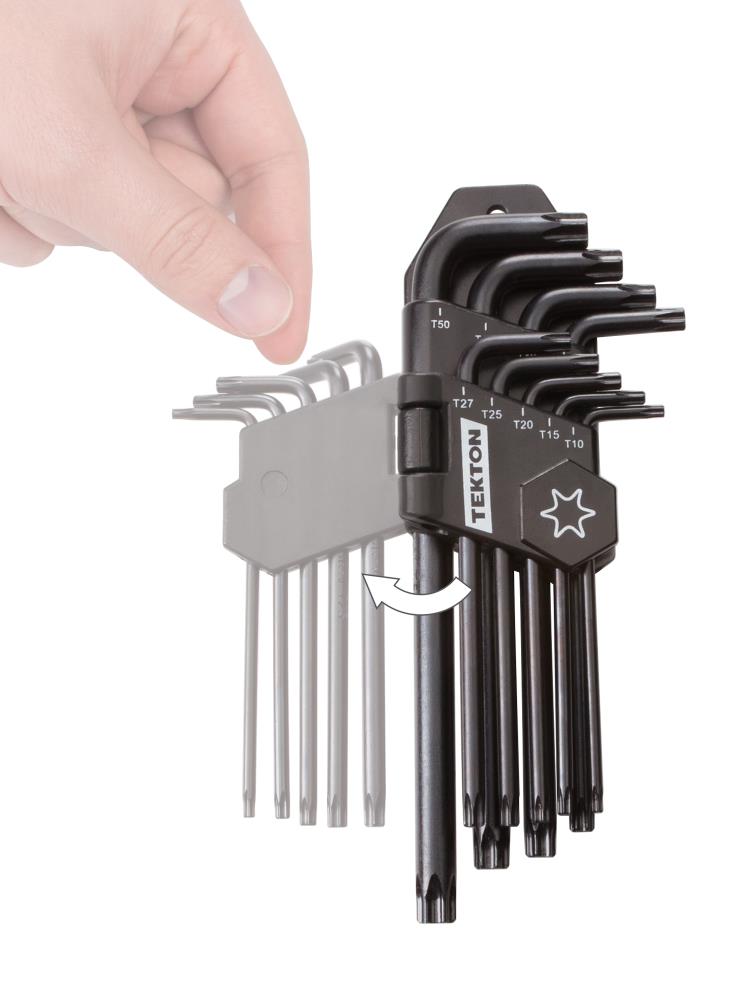 Dekton Short Long Star Torx Allen Key Security Wrench Set  T10 T50 9 Pc Keys 