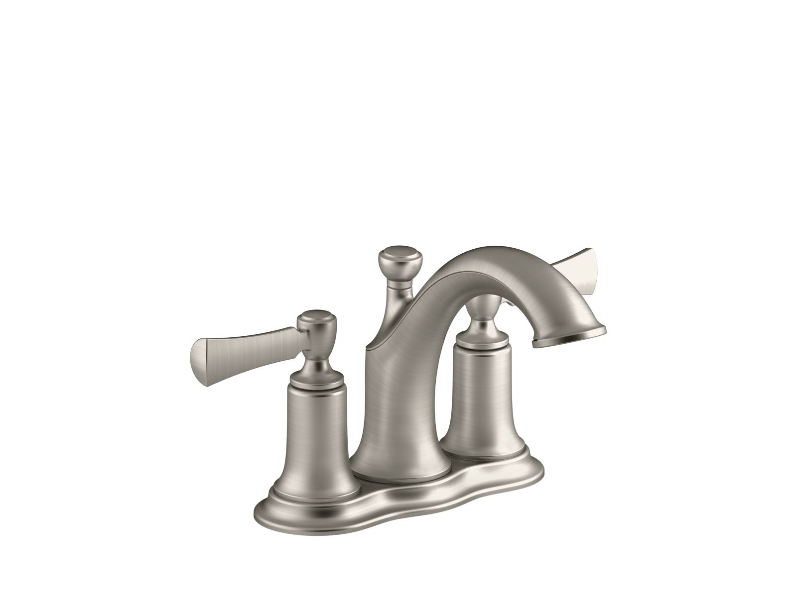 Widespread 2-Handle Bathroom Faucet in Brushed Nickel KOHLER Elliston 8 in 