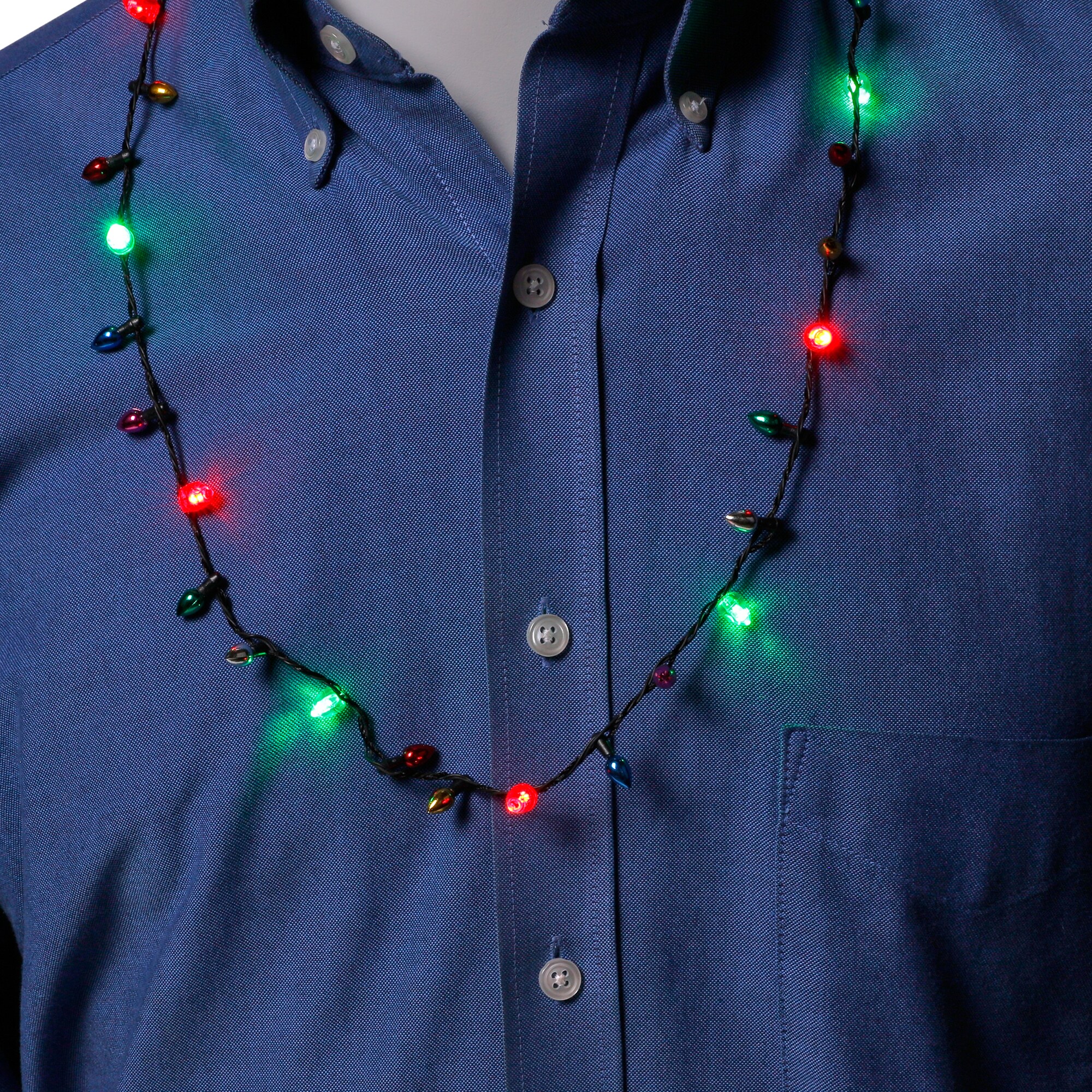 Magic Seasons Holiday Flashing Necklace Christmas Tree LED Light Bulb Lights 