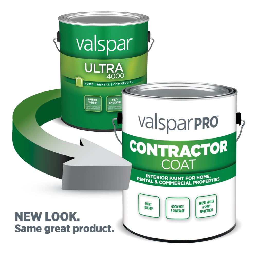 Valspar Pro Contractor Coat Flat High Hide White Latex Interior Paint
