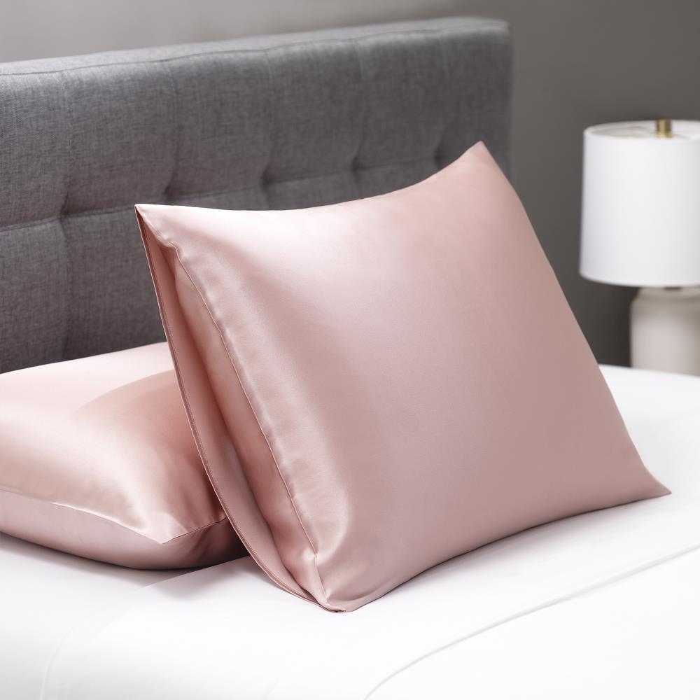 Cozy Essentials Cozy Essentials Jumbo Rose Gold Pure Luxury Silk  Pillowcases in the Pillow Cases department at Lowes.com