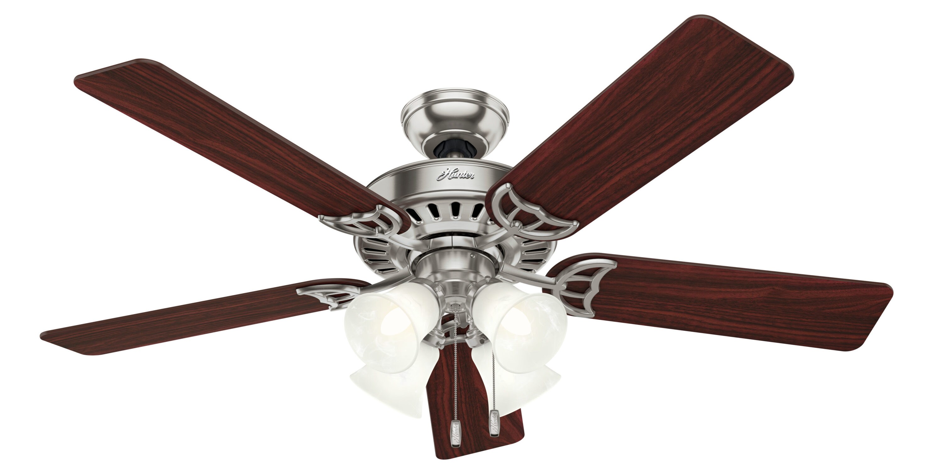 Hunter Fan 52 inch Brushed Nickel Finish Ceiling Fan with LED Lights 