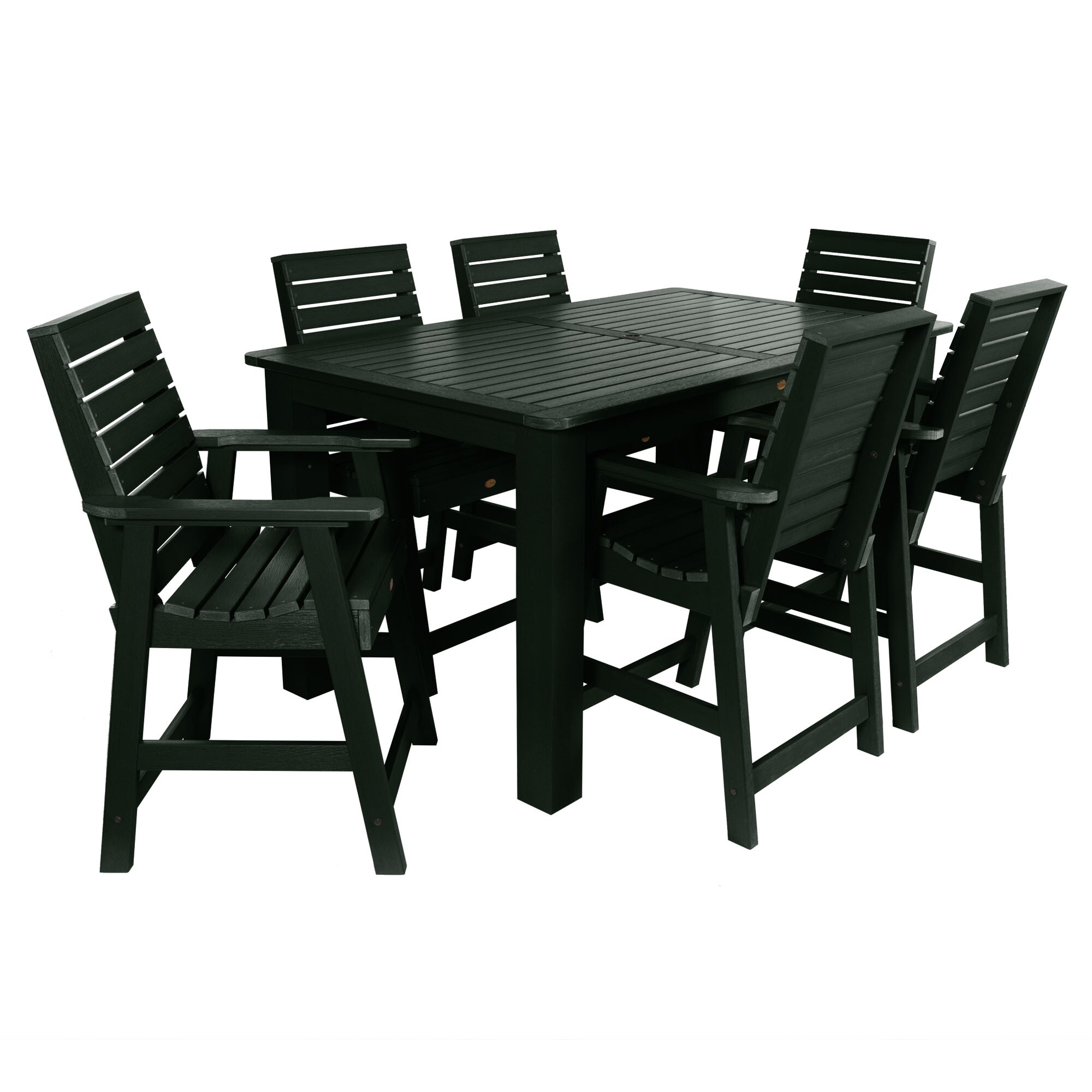 green plastic patio set