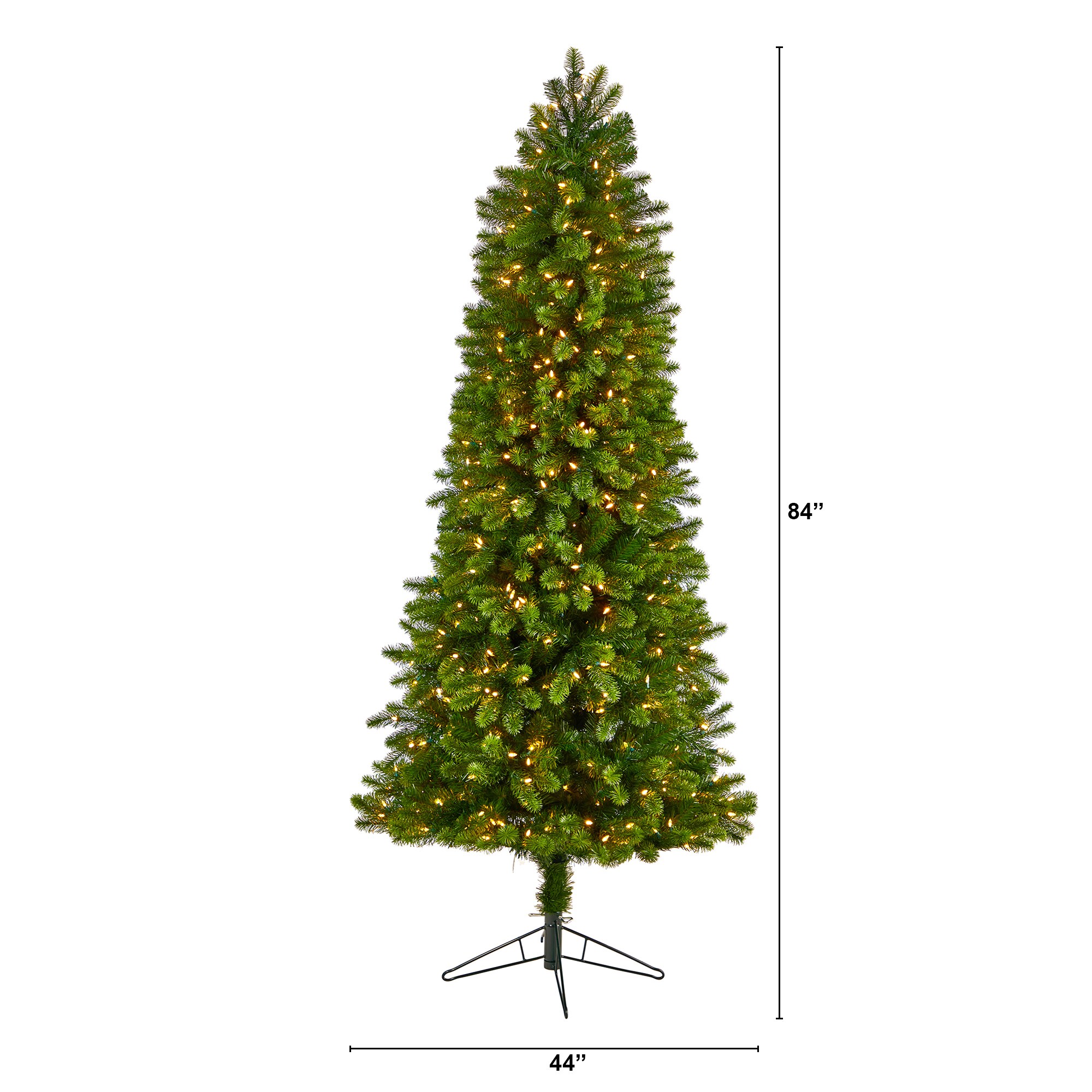 Home 6ft Pencil Christmas Tree With Lights Green 