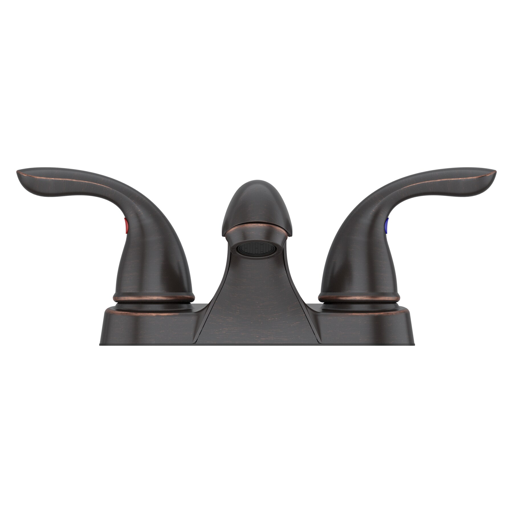 Pfister Pfirst Tuscan Bronze 2-handle 4-in centerset WaterSense Low-arc Bathroom Sink Faucet with Drain