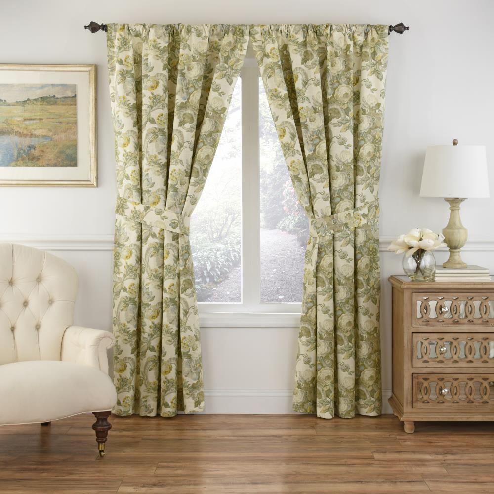 Brighton Blossom 52" x 63" Decorative Single Pane WAVERLY Curtains for Bedroom 
