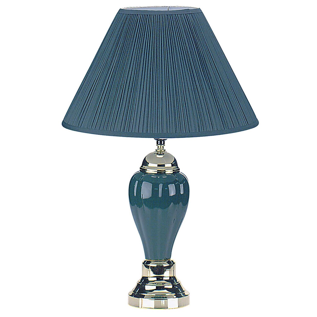 blue and silver table lamps