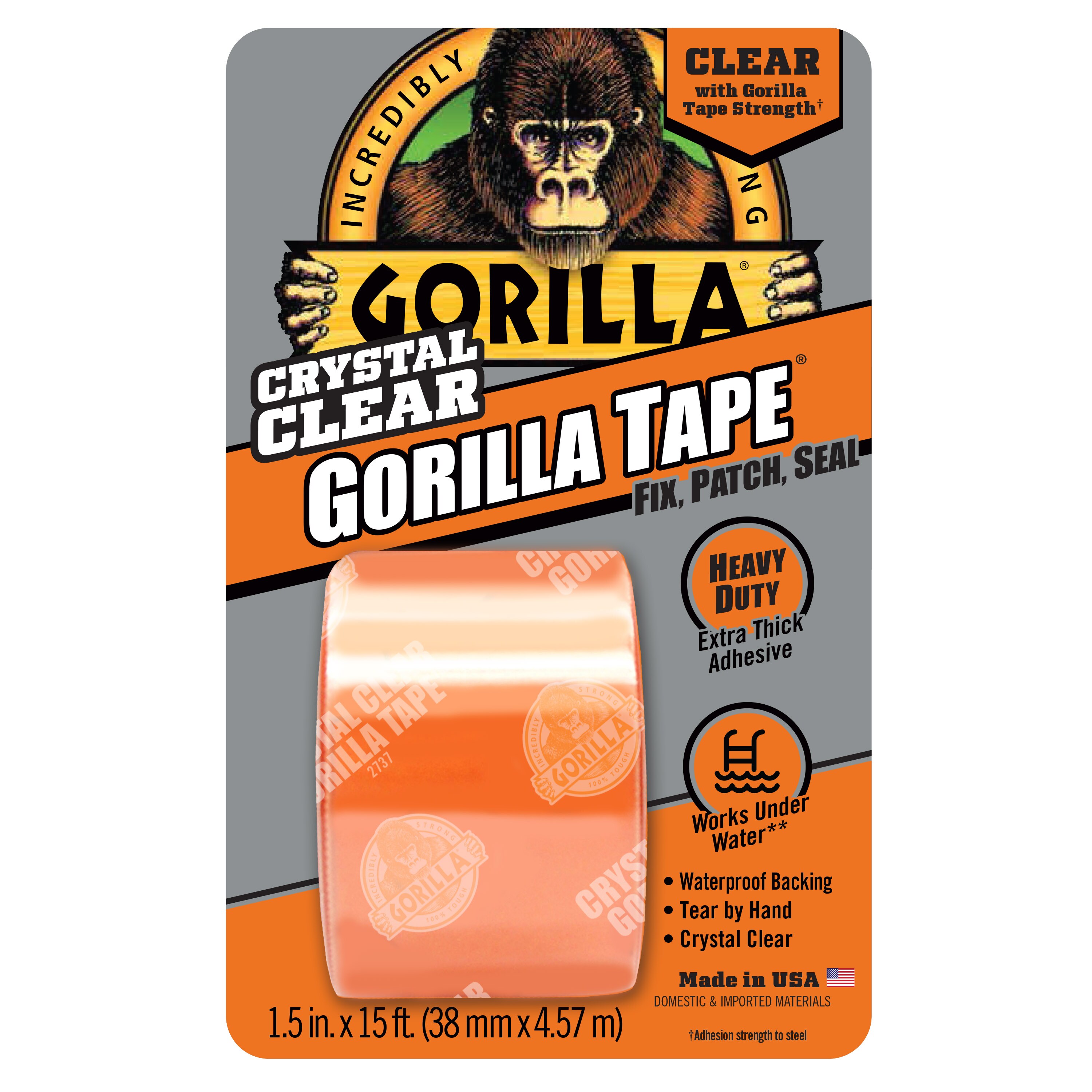 Gorilla Clear Repair Tape 1.88" x 27 ft 