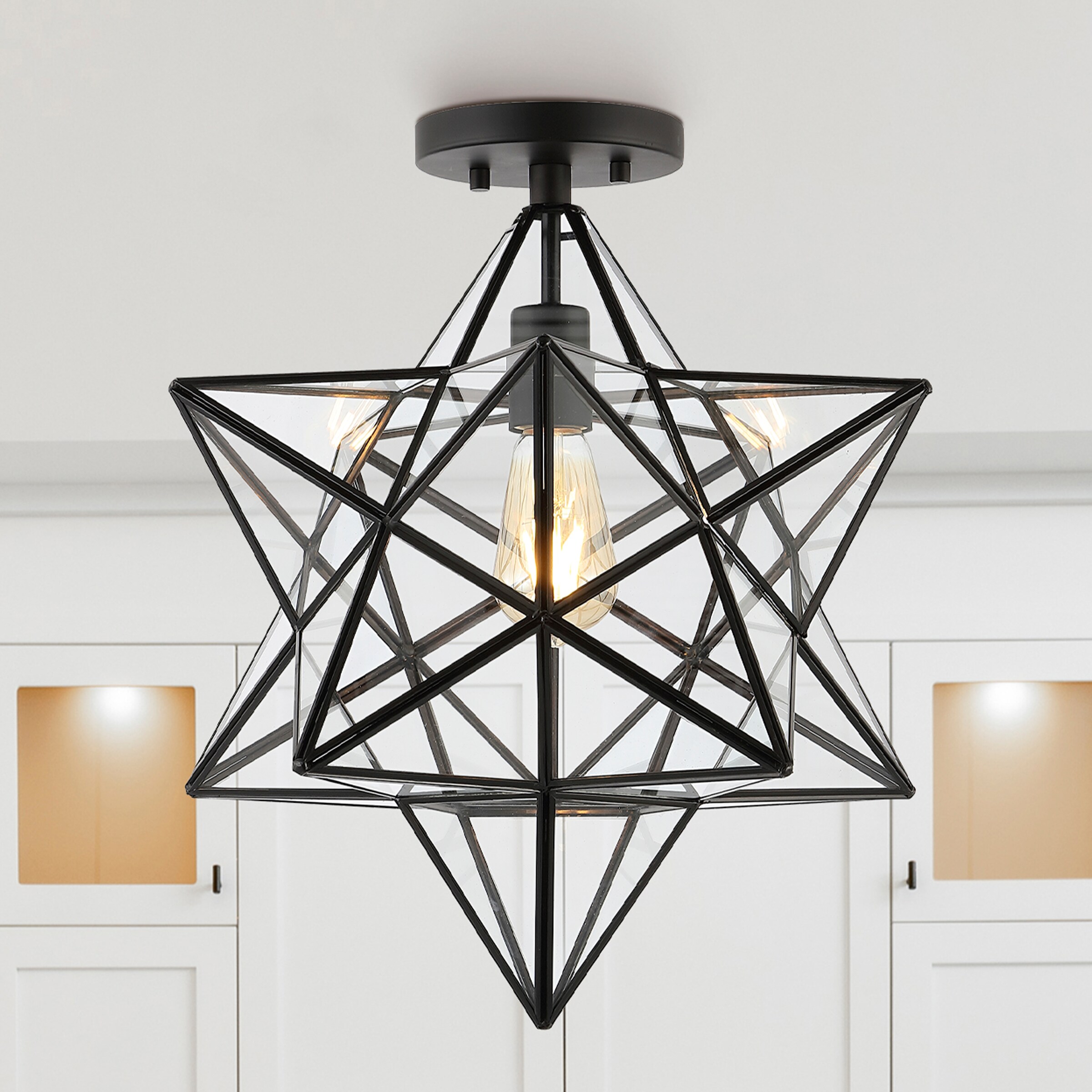 black star flush mount light