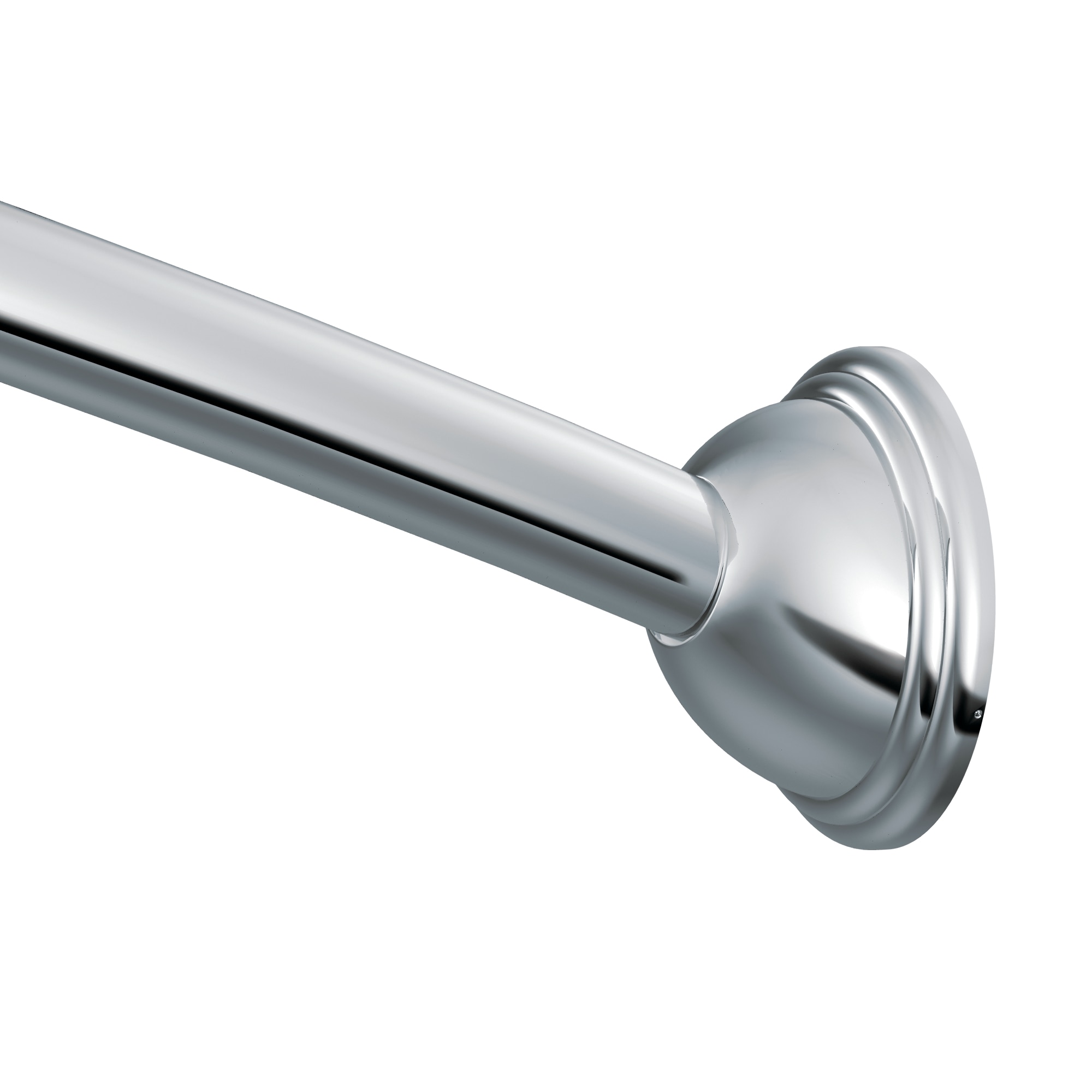 Shower Bath Tub Curtain Rod in Chrome Stainless Steel Fixed Mount 60 in x 1 in 