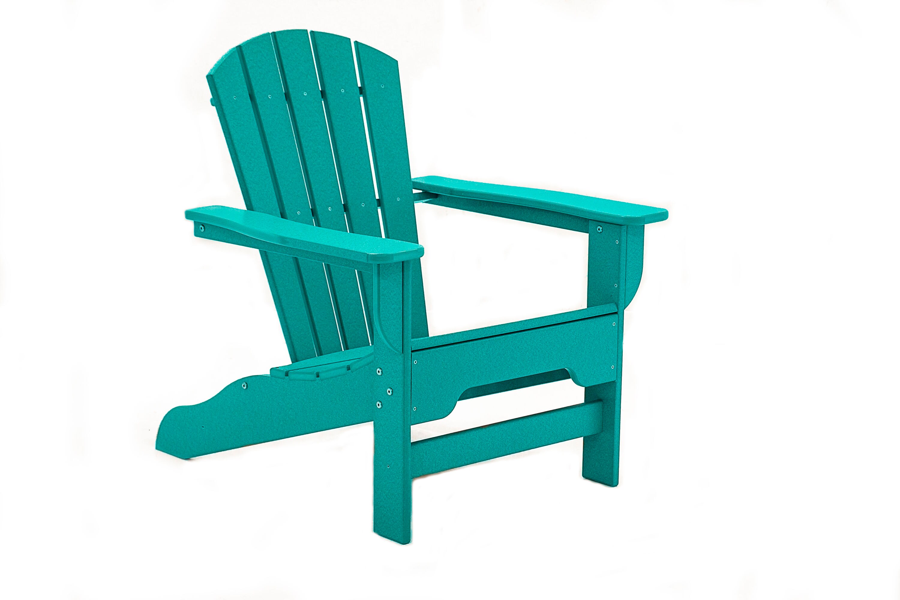 teal stackable plastic stationary adirondack chair