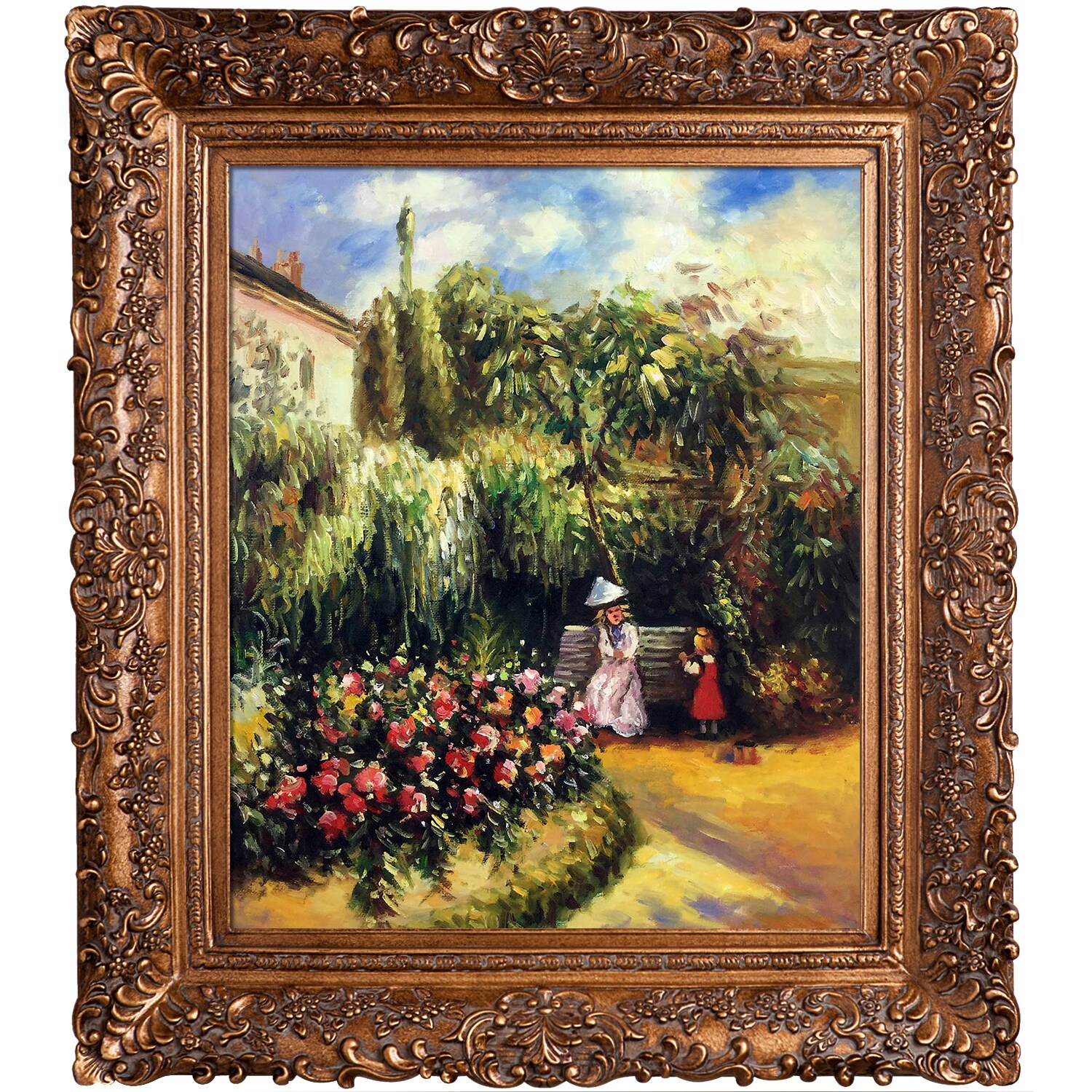 La Pastiche The Garden At Pontoise Camille Pissarro Framed 33.5-in 